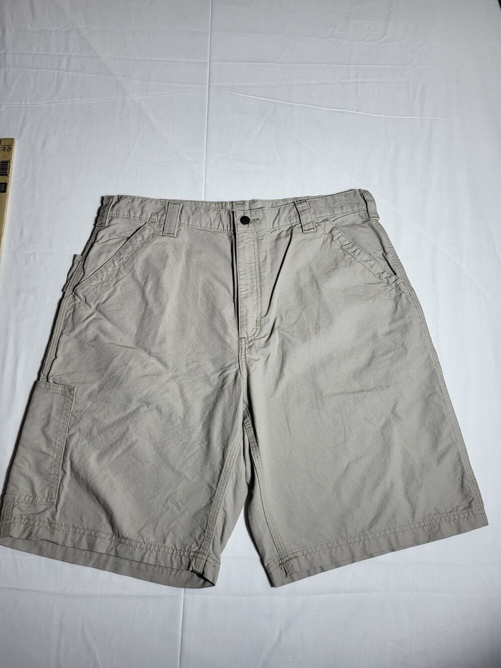 Carhartt B147 Tan Cargo Shorts Mens 38 Loose Fit Work Utility Cotton Carpenter